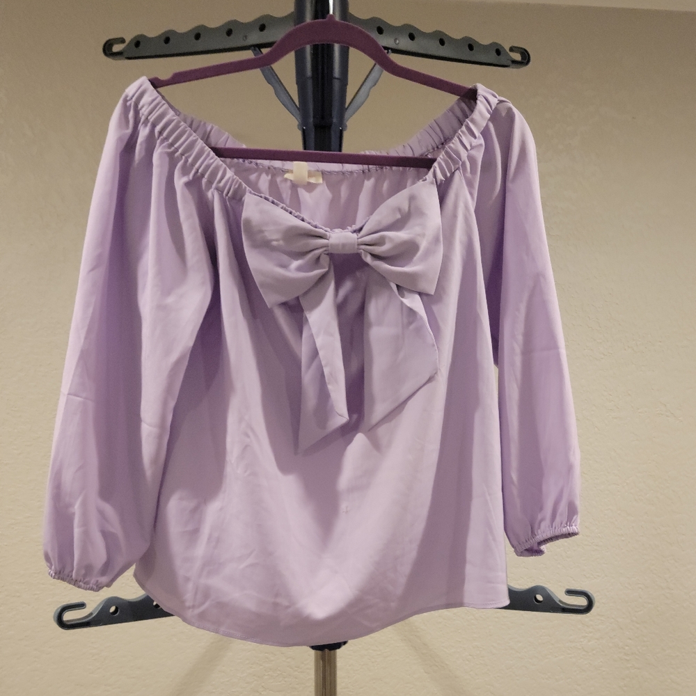 Riley&Rae Purple Off the Shoulder